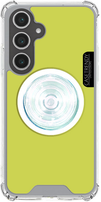 케이스트랜디 갤럭시 S24FE S721 맥세이프 호환 컬러 젤하드 케이스 + 자석 투명톡 세트