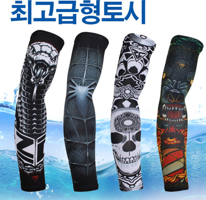 타투 토시 최고급형 운전토시 팔토시 문신토시 시원한토시 쿨토시 타투토시, 스파이더