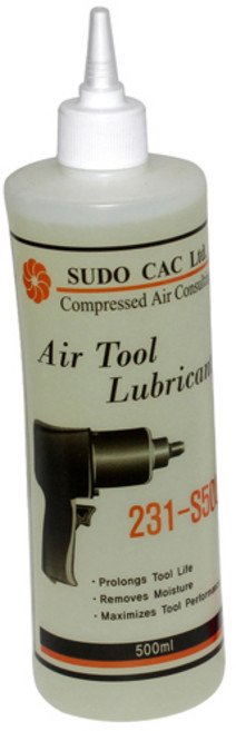 에어공구오일 에어오일 에어공구 임팩 라쳇 임팩오일 콤프레샤오일 윤활제 윤활유 오일 에어드릴 에어임팩 에어라쳇 231-S 500mm 500ml, 1개
