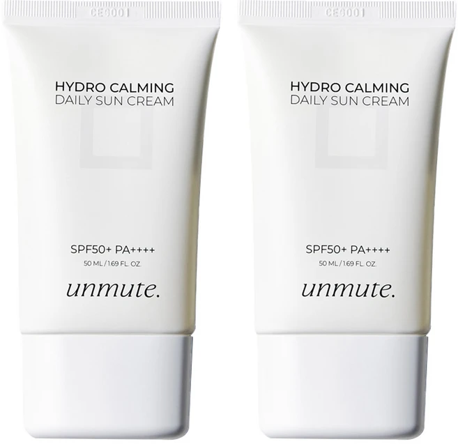 언뮤트 백탁없는 히알루론산 수분 선크림 / SPF50+PA++++, 2개, 50ml - 쿠팡