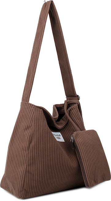 캐주얼 캔버스 코듀로이 동전지갑 무지 가방 A4들어가는 데일리 골덴 숄더백