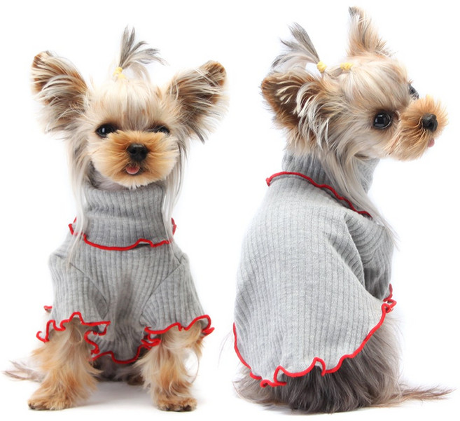 앨리스디 터틀넥 그레이 강아지옷 애견 의류, 그레이112510-2, 1개