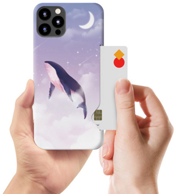 시안샵 TRY 카드하드케이스_달빛고래 / 아이폰13 12 11 MINI PRO MAX 7 8 SE2 XS XR