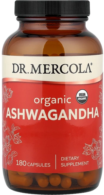 Dr. Mercola 유기농 아슈와간다 캡슐 180정(캡슐 1정당 400mg) Mercola (닥터 머콜라), 180 개, 1개 - 쿠팡