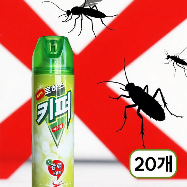 로하스키퍼 에어졸 400mL 20개 살충제 모기 바퀴벌레