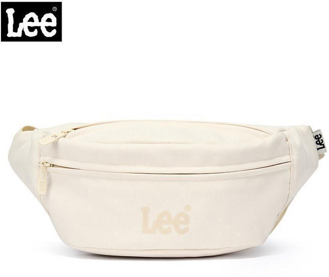 Lee 單肩包 戶外運動斜挎腰包, 1個, 凝脂白, 凝脂白