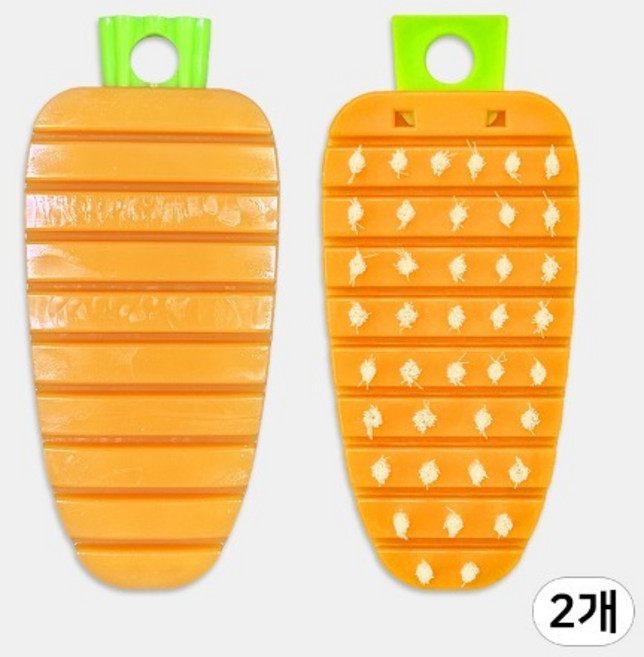 일본 코쿠보 당근모양 주방솔 다용도 주방 브러쉬 당근솔, 혼합색상, 2개