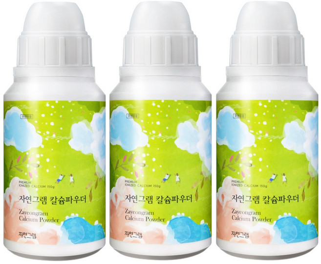 자연그램 홀리데이 칼슘파우더 과일세척세제, 150g, 3개