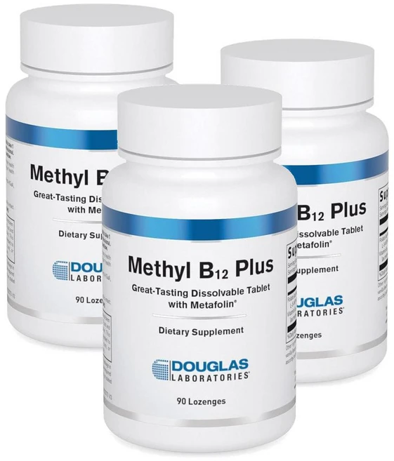 더글라스랩 비타민B12 메틸코발라민 활성엽산 로젠지 Douglas Laboratories Methyl B12 Plus, 90정, 3개 - 쿠팡