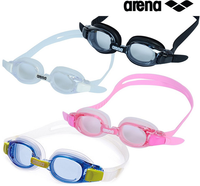 아레나A3AC2AG71/아동용수경/노미러패킹수경/수영물안경, BLK(블랙)