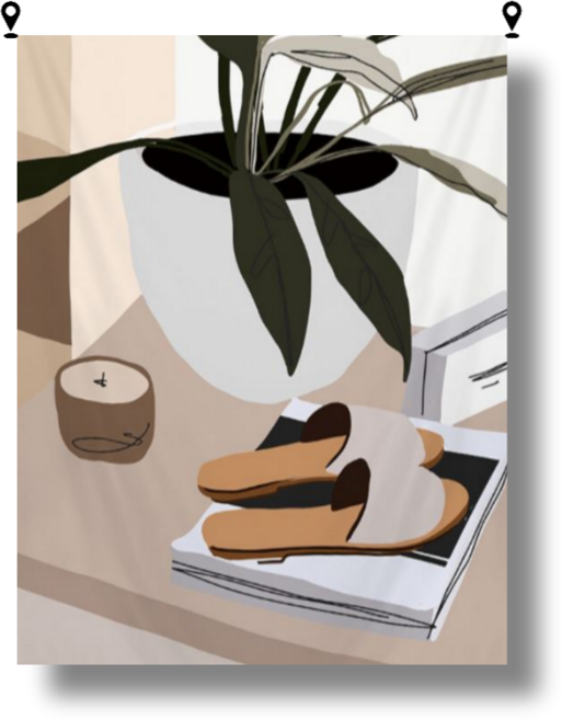 해룸 대형 패브릭 포스터 두꺼비집 가리개 페브릭 태피스트리 가림천 아트 행잉 초대형, 63.거실 풍경(세로버전)