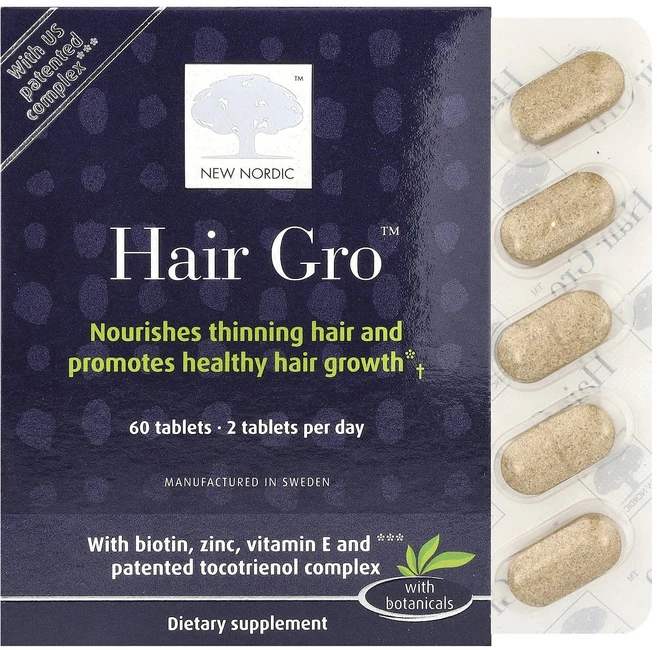 New Nordic Hair Gro 캡슐 60개, 1개, 60정 - 쿠팡