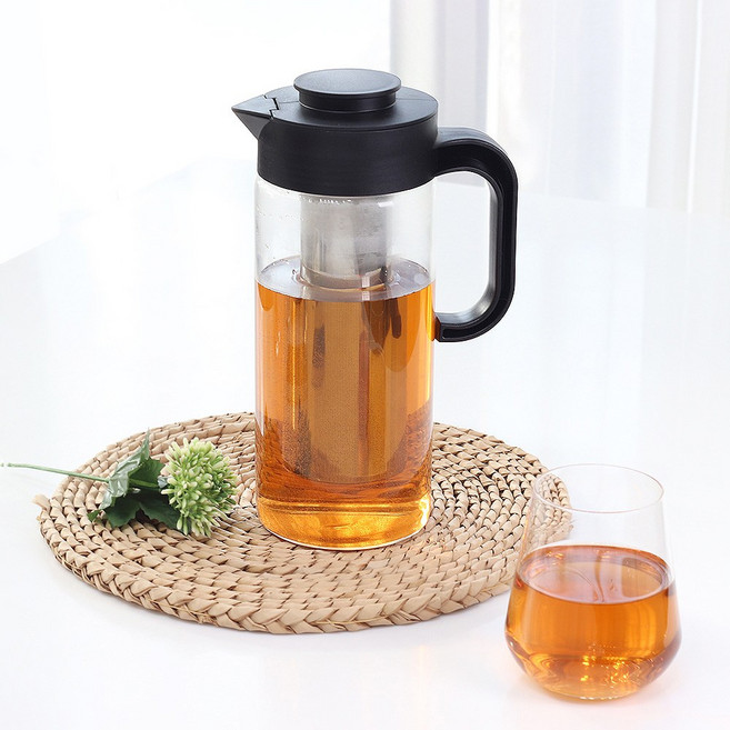 NHB 스텐 내열유리 냉장고 물병 1500ml, 1개