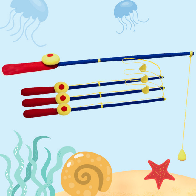 월드토이 낚시놀이 자석 낚시대 4개입