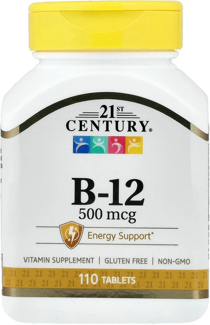 21st Century 21세기 센트리 비타민B12 500mcg 110 태블릿 건강유지 영양제, 21st Century 21세기 센트리 비타민B12 5, 1개, 110정 - 쿠팡