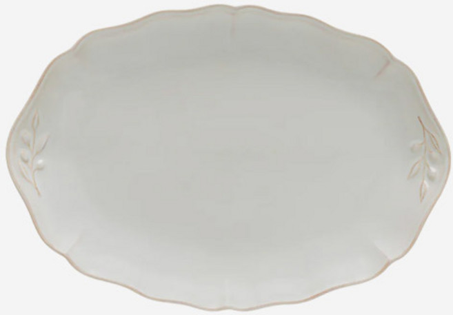 costa nova 코스타 노바 알렌테조 타원서빙접시 32cm (화이트 아쿠아) 2컬러 택1 / 도자기그릇 포르투갈 빈티지 핸드메이드 그릇, 1개, 화이트(JA321-00201Z)