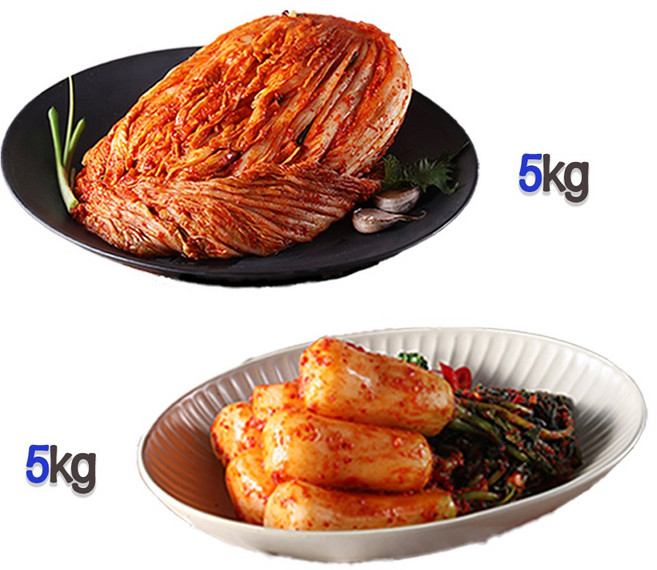 찬우물 신선김치세트 10kg (포기김치 5Kg + 총각김치 5kg)