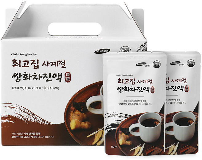 [최고집 저온추출 홍삼 쌍화차] 원액 농축 액상 액기스, 3박스, 15개입, 90ml