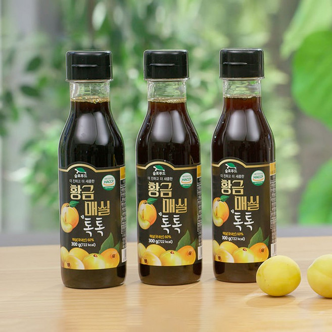 하동 황금 청매실청(3통)+매실 맛간장(2통) 매실액 간장소스 1세트(총5통), 1세트