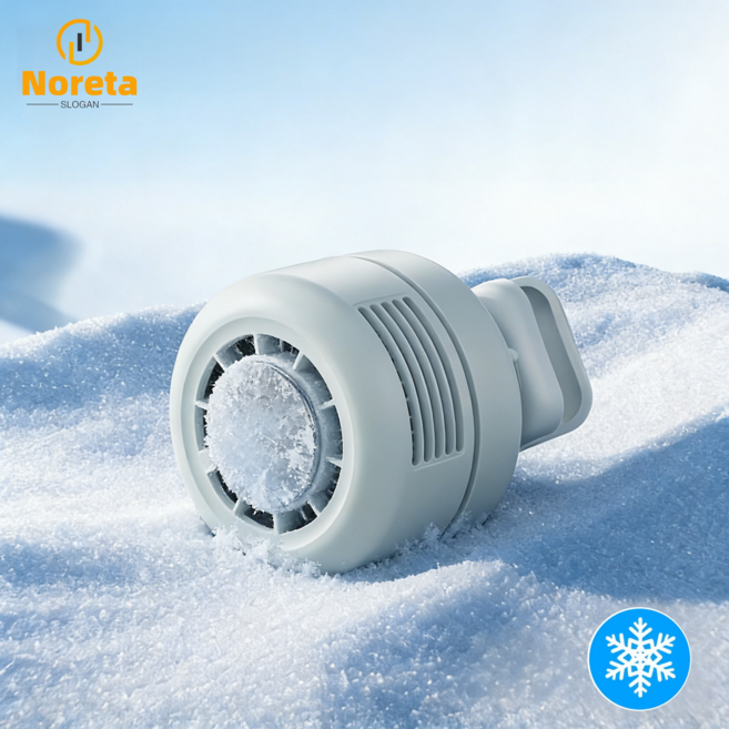 Noreta 휴대용 미니선풍기 급속냉각 손풍기 무선 멀티 선풍기 반도체100단 목걸이 선풍기, 그린, DQ296