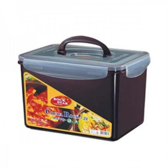 락스타 코코아락 밀폐용기 직사각 5호-대 (7.2L) 플라스틱밀폐용기 밀폐용기 플라스틱용기 보관용기 육수통 김장통 진공육수통 누름판 김치누름판 육수통누름판, 7200ml, 1개