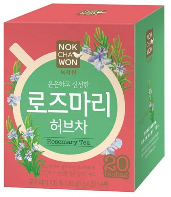 로즈마리 허브차 1.2gx20T 녹차원, 단품, 20개입, 1개, 1.2g, 1.2g