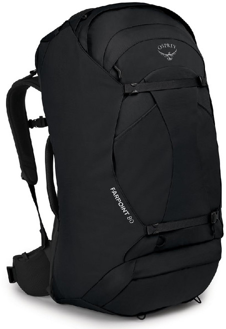 오스프리 남성용 파포인트 40L 백팩 블랙, Farpoint Travel Backpack_Black, 80L, Black
