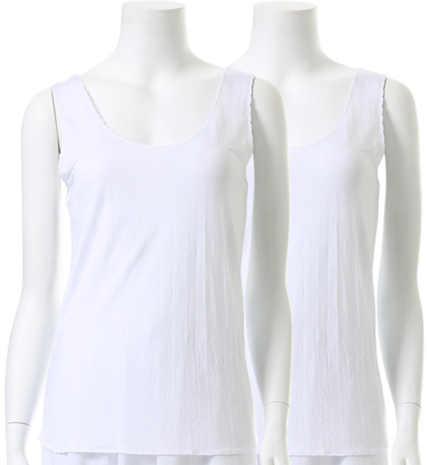 캐리루시 국산 인견 무지 조끼런닝(2P)