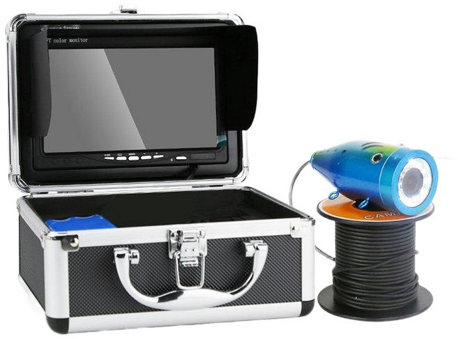 어군탐지기 수중어탐기 민물용 고화질 디스플레이, 1개, 액세서리 1개 15m 카메라 적외선 12개, 3.6mm