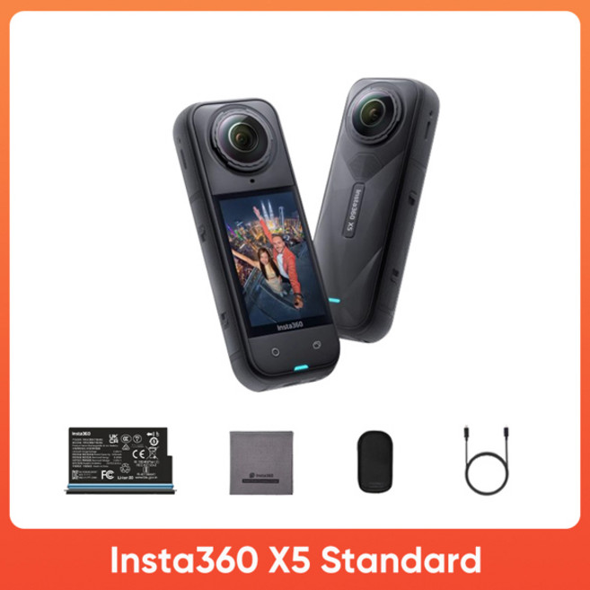 인스타360 X5 액션 카메라 -8K 방수 카메라 360도 11.28인치 48MP 센서 8K 360 HDR 비디오 스포츠 여행 72MP 사진, [14] Insta360 X5 standard