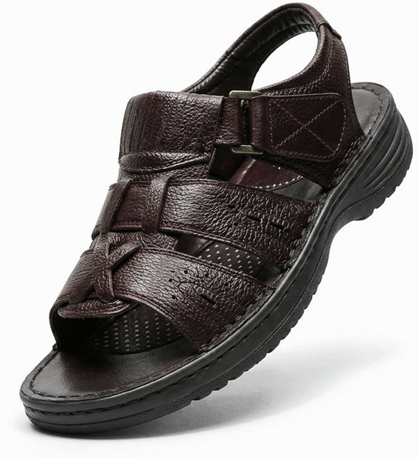 젠틀러슈 남성 컴포트 샌들 슬링백 찍찍이 스트랩 쿠션 발편한 여름 샌들