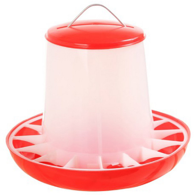 자두나무 닭 오리 병아리 원형 모이통 B타입 9kg 자동 사료통 양계장, 1개