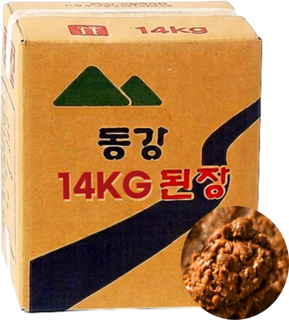 (최신제조) 영월 동강 업소용 된장 14kg 대용량 재래식 토종 식당용 된장, 1개, 구수한맛