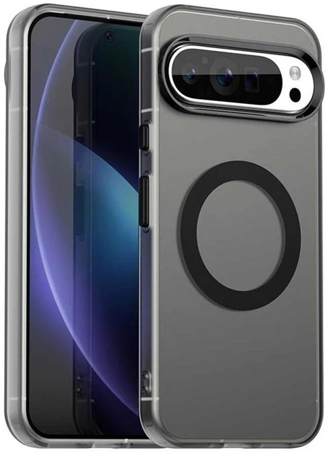 반투명 충격 방지 커버 무선 케이스 무광택 캔디 마그네틱, 1개, 2. Black / D. 구글 픽셀 9 프로 XL