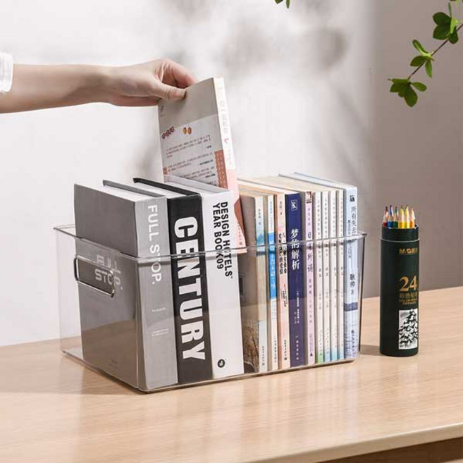 1+1 투명 책정리 보관함 아크릴ort정리함, 투명책정리함-L(1+1)