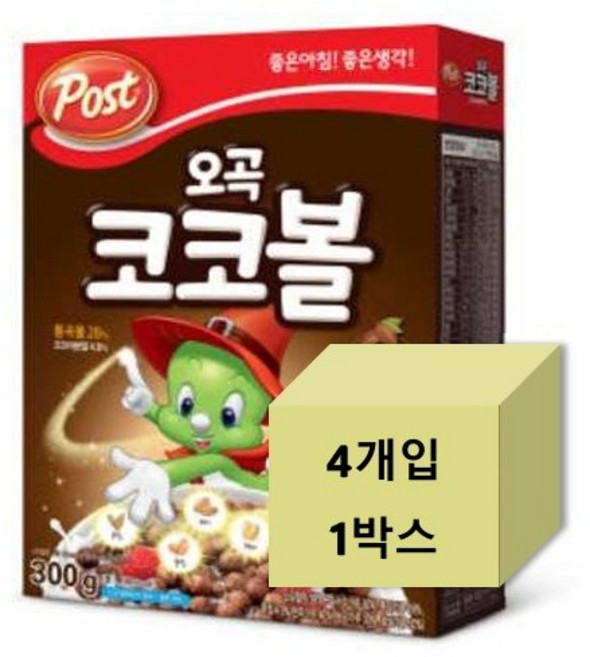 동서식품 포스트 오곡코코볼 시리얼, 300g, 4개