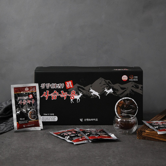 산청앤바이오 침향 진 사슴녹용 70ml x 30팩