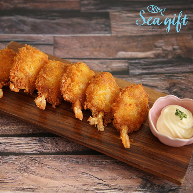 [씨기프트]버터플라이새우 1kg (25g x 40미) 새우튀김 빵가루새우, 4개, 250g