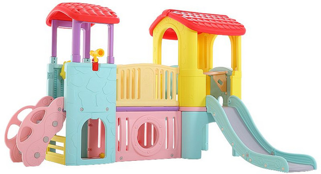 실내 놀이터 정글짐 미끄럼틀 가정용 놀이방 놀이기구 조립식 어린이집, F타입-더블슬라이드, 1개