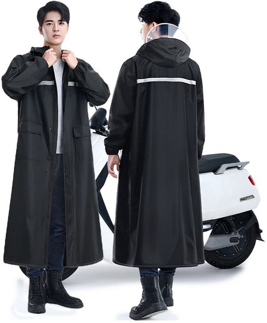HLOMOM雨衣 舒適透氣 可拆卸雙帽簷 加長遮腳全身防雨
