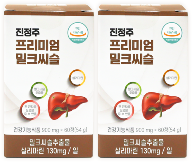 진정주 프리미엄 밀크씨슬, 2개, 60정