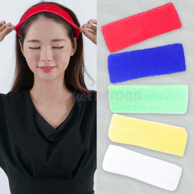 운동회 머리띠 스포츠 운동 헤어밴드 청군 백군 체육대회 응원 단체 대량 (5 COLOR), 레드, 1개