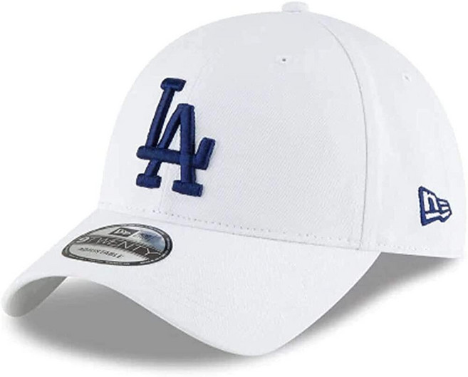New Era MLB 카키 코어 클래식 9TWENTY 조절 가능한 모자 캡 프리 사이즈 Houston Astros., 로스앤젤레스 다저스 화이트, 1개