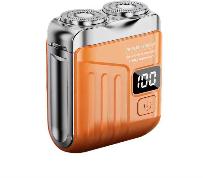 ANYOU 자흡식 면도기 남성 전기 면도기 차량용 휴대용 전신 워싱 전기면도기, 오렌지