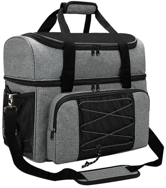 더블 볼링 볼을 운반하는 볼링 볼 가방 여분의 pock과 함께 볼링 토트, 한개옵션0 * 1개, 1개