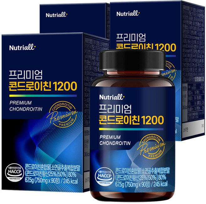 소연골 콘드로이친 1200 식약청 HACCP 인증 3개월분, 5개, 90정