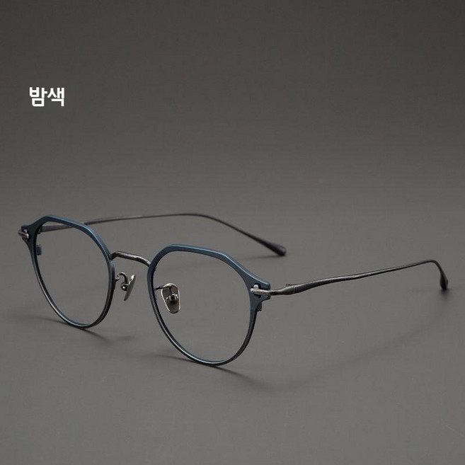 [일본Ti 프리미엄 안경테] 디자이너 남성용 티타늄 안경테 레트로 라운드