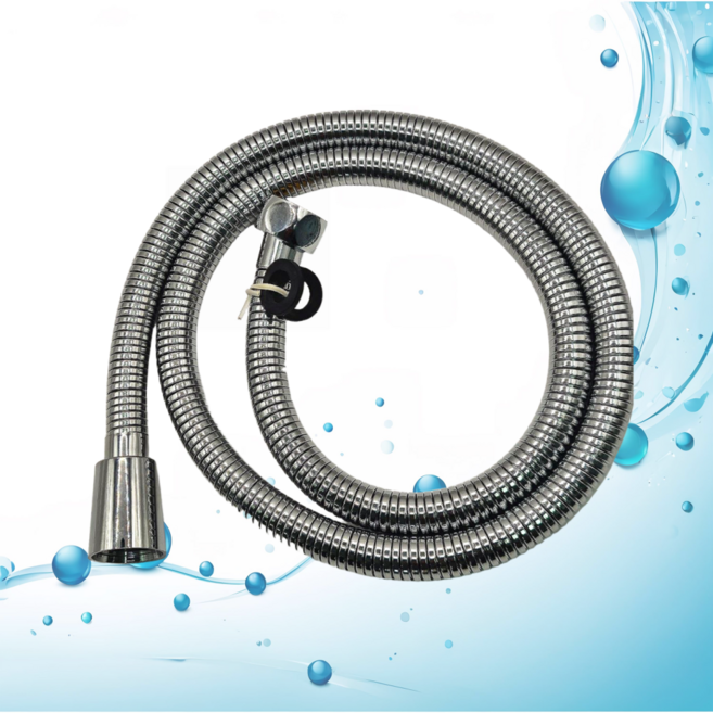 바스라인 국산 스텐 샤워 줄 호스, 메탈, 1m