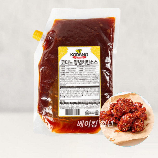 조흥 코다노 양념치킨소스, 2kg, 1개