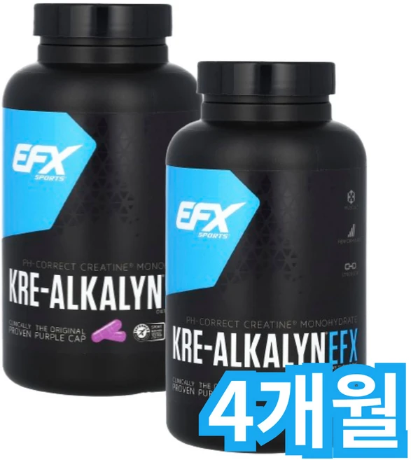 FX Sports Kre-Alkalyn EFX 크레아틴 캡슐, 120정, 2개 - 쿠팡